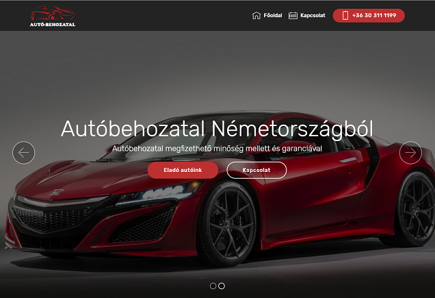 Weboldal készítés auto-behozatal.hu